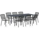 vidaXL Set od 9 komada namještaja za hodnik Antracit čelik, produživi vrtni stol Antracit (140-210)x90x73 cm čelik | shoptok.hr