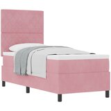 vidaXL Box Spring postelja z vzmetnico Roza 80x200 cm Žamet, (22051375) | Shoptok.si