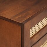 vidaXL Noćni ormarići Smeđa Cjevčice i čvrsto drvo manga | shoptok.hr