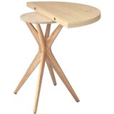 Ragaba Okrogla raztegljiva jedilna miza z mizno ploščo v jesenovem dekorju 45x90 cm Jubi – | Shoptok.si
