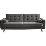 MID.YOU ZOFA S POSTELJNO FUNKCIJO, siva tekstil, leseni material | Shoptok.si