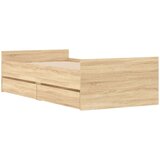 vidaXL Posteljni okvir s predali sonoma hrast 90x200 cm | Shoptok.si