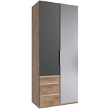 MID.YOU omara s klasičnimi vrati, barve grafita, hrastova deska | Shoptok.si