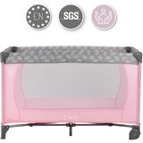 Momi prenosivi krevetac belove pink 1 nivo