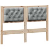 vidaXL Vzglavje Drugo Rjava in svetlo siva 135 cm Trdna borovina, (5000109424) | Shoptok.si