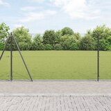 vidaXL Varjena žična ograja z 13 stebri z razširjenjem Siva 1,2x50 m Jeklo | Shoptok.si