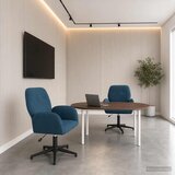  Okretne radne stolice 2 kom. 54 x 55 x 90 cm Plava Baršun | shoptok.hr