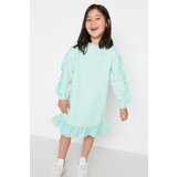 Trendyol Mint Ruffle Detailed Knitted Girl Dress | Shoptok.si