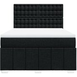  Krevet s oprugama i madracem crni 140 x 190 cm od tkanine | shoptok.hr