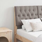 vidaXL tapecirano vzglavje taupe 120 cm masivno borovo les | Shoptok.si
