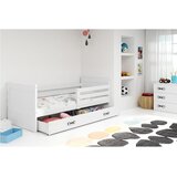  Postelja BMS Rico + predal 200x90 cm, BIA bela | Shoptok.si