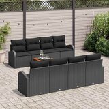  Sjedeća garnitura za vrt 9 kom. Crna poliratan 234 x 62 x 85 cm | shoptok.hr
