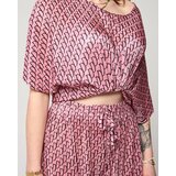 Resti Dark pink women's patterned pleated set - Clothing | Shoptok.si