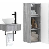  Set namještaja za kupaonicu 2 kom. Siva Sonoma 33 x 34,5 x 100 cm | shoptok.hr