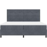 LED Box Spring Krevet Tamno siva 200 x 200 cm Baršun | Shoptok.si