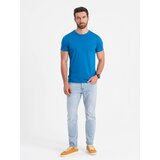 Ombre Men's classic cotton BASIC T-shirt - blue | Shoptok.si