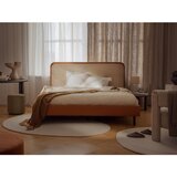 Micadoni Opečnato oranžna oblazinjena zakonska postelja z letvenim dnom 180x200 cm Aveline – | Shoptok.si