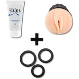 Začetni komplet za ročno delo (masturbator, lubrikator, obroček za penis) | Shoptok.si