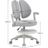 Kondela Rastoči stolček s podnožjem, siva, DAREK | Shoptok.si