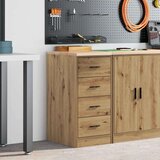 vidaXL Garažni ormar za odlaganje 40x51x85 cm masivne borovine | shoptok.hr