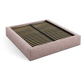 Micadoni Svijetlo ružičasti tapecirani bračni krevet s prostorom za odlaganje s podnicom 160x200 cm Simon – | shoptok.hr