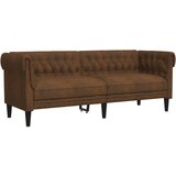  3-dijelni set sofa smeđi od tkanine | shoptok.hr