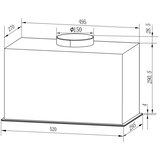Berdsen BT-239 crna kuhinjska napa 52 cm | shoptok.hr