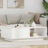  Klubska miza s predalom Bela 95 x 55 x 31 cm Konstruiran les, (5000121564) | Shoptok.si