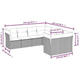  8-dijelni set vrtnih sofa od poliratana s jastucima bež | shoptok.hr