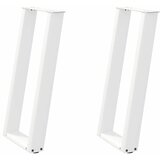  Noge za konzolni stol U-oblik 2 kom Bijele 28 x (72-73) cm Čelik | shoptok.hr