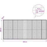  Gabion s žicom debljine 3,5 mm i mrežom 5x10 cm 450x30x200 cm | shoptok.hr