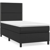  Krevet s oprugama i madracem crni 80 x 200 cm od umjetne kože | shoptok.hr