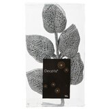 Dekordom novogodišnji cvet - glitter leaf 1pcs 36cm 029322 - silver - kmg ( 041542 ) | ePonuda.com