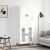  Visoka komoda bijela 69,5x34x180 cm konstruirano drvo | shoptok.hr