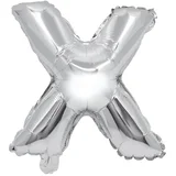 Folija balon u obliku slova srebrne boje – slovo X 32 cm
