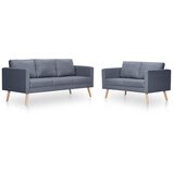  Set dvosjeda i trosjeda od tkanine tamnosivi | shoptok.hr