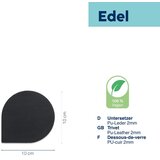 Kela SET PODMETAČA ZA ČAŠU EDEL, 10x10x0,17cm PU-KOŽA CRNA 4/1 | shoptok.hr