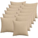 Presvlaka za jastuk 12 pcs HEERLEN Sivosmeđa 50 x 50 cm Kord | shoptok.hr