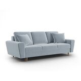 Cosmopolitan Design Svijetlo plava baršunasti sklopiva/s prostorom za odlaganje sofa 235 cm Kyoto – | shoptok.hr