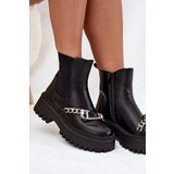 Boto Women's Platform Ankle Boots With Chain Black Marvella | shoptok.hr