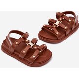 Boto Girls sandals with gold detail brown Lunessa | shoptok.hr