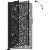 vidaXL Vrtna vrata crna 105x180 cm čelični plameni dizajn | shoptok.hr