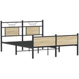 vidaXL Okvir kreveta bez madraca boja hrasta sonome 140x190 cm drveni | shoptok.hr