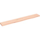  Zidna polica 80 x 10 x 2 cm od neobrađene masivne hrastovine | shoptok.hr