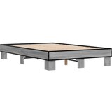  The Living Store Posteljni okvir siva sonoma 135x190 cm inženirski les in kovina - Posteljni Okvir, (21498809) | Shoptok.si