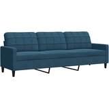  3-dijelni set sofa s jastucima plavi baršunasti | shoptok.hr