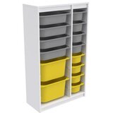 Hanah home višenamenske police montana xs 2D4N8U white grey yellow | ePonuda.com