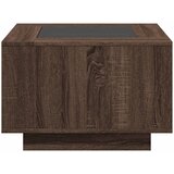  Stolić za kavu LED smeđa boja hrasta 60x60x40 cm drveni | Eponuda.com