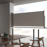 vidaXL Zložljiva stranska tenda za teraso 100x300 cm siva | Shoptok.si