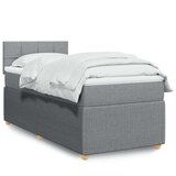 vidaXL Box spring krevet s madracem svjetlosivi 90x190 cm od tkanine | shoptok.hr